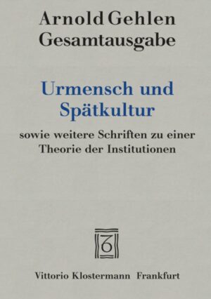 Das 1956 erstmals erschienene Buch "Urmensch und Spätkultur" ist vor allem ein soziologisches Grundlagenwerk zur Philosophie der Institutionen. Es wird in diesem Band ergänzt um weitere Aufsätze zu einer Theorie der Institutionen. Die Gründung von Institutionen ist für Gehlen aufs Engste mit der Vergegenständlichung von magischen Vorstellungen durch gemeinschaftliche, symbolisch besetzbare Handlungsvollzüge verbunden. Die elementarsten Formen solchen Verhaltens fand der Autor in der Beobachtung früher, schriftloser Gesellschaften. Daraus schloss Gehlen, dass sich in gemeinschaftlichen Interaktionen immer auch eine »Transzendenz ins Diesseits« vollziehe, also die Vergegenständlichung des sonst Unsichtbaren. Für Gehlen sichern Institutionen das indirekte Verhältnis, welches Menschen zu anderen und zu sich selbst aufzubauen gezwungen sind. Gehlen sah in diesen »Sozialregulationen« unwahrscheinliche und mühsam erreichte Stabilisierungen, deren geschichtlich legitimierte Ordnungsleistungen sich seit der Aufklärung, den großen Revolutionen und spätestens seit dem 20. Jahrhundert zunehmend aufgelöst hätten. Der Geltungsverlust der Institutionen im Zeitalter der von ihm so genannten Post- Histoire galt Gehlen als schicksalhaft. Was im Titel des vorliegenden Buches als »Spätkultur« bezeichnet wird, meint vor allem einen zunehmenden Subjektivismus sowie einen Zustand, in dem die komfortabel entlastenden Automatismen der Massenproduktion und - versorgung der Ansicht zur Gültigkeit verholfen hätten, dass der Zweck allen Handelns die Vermeidung von Unlust und die Erregung von Lust sei. Arnold Gehlen's seminal socio- anthropological study "Urmensch und Spätkultur", first published in 1956, is primarily a work on the philosophy of institutions. In this edition, it is supplemented by further essays on a theory of institutions. For Gehlen, the foundation of institutions is closely connected with the objectification of magical ideas and practices by means of communal, symbolically meaningful actions. Gehlen detected the most elementary forms of such behavior in the observation of early, scriptless societies. From this Gehlen concluded that communal interactions enact a "transcendence into this world", i.e. the objectification of the otherwise invisible. For Gehlen, institutions serve to secure the indirect relationship humans are forced to establish with others as well as with themselves. In these "social regulations", Gehlen saw improbable and painstakingly achieved stabilizations, the binding character and thus the impact of which had increasingly dissolved since the Enlightenment, the great revolutions, and at the latest since the 20th century. The progressive diminishing of the validity of institutions in the age of what he called post- histoire was regarded by Gehlen as fateful. What is called "late culture" in the title of the present book signifies an increasing subjectivism as well as a state in which the comfortably relieving automatisms of mass production and corresponding mass supply fostered the widespread conviction that the purpose of all action was the avoidance of displeasure, aversion and pain in order to yield lustful sensations.