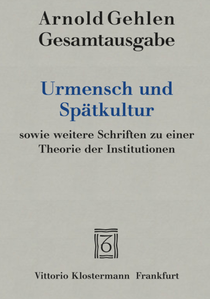 Das 1956 erstmals erschienene Buch "Urmensch und Spätkultur" ist vor allem ein soziologisches Grundlagenwerk zur Philosophie der Institutionen. Es wird in diesem Band ergänzt um weitere Aufsätze zu einer Theorie der Institutionen. Die Gründung von Institutionen ist für Gehlen aufs Engste mit der Vergegenständlichung von magischen Vorstellungen durch gemeinschaftliche, symbolisch besetzbare Handlungsvollzüge verbunden. Die elementarsten Formen solchen Verhaltens fand der Autor in der Beobachtung früher, schriftloser Gesellschaften. Daraus schloss Gehlen, dass sich in gemeinschaftlichen Interaktionen immer auch eine »Transzendenz ins Diesseits« vollziehe, also die Vergegenständlichung des sonst Unsichtbaren. Für Gehlen sichern Institutionen das indirekte Verhältnis, welches Menschen zu anderen und zu sich selbst aufzubauen gezwungen sind. Gehlen sah in diesen »Sozialregulationen« unwahrscheinliche und mühsam erreichte Stabilisierungen, deren geschichtlich legitimierte Ordnungsleistungen sich seit der Aufklärung, den großen Revolutionen und spätestens seit dem 20. Jahrhundert zunehmend aufgelöst hätten. Der Geltungsverlust der Institutionen im Zeitalter der von ihm so genannten Post- Histoire galt Gehlen als schicksalhaft. Was im Titel des vorliegenden Buches als »Spätkultur« bezeichnet wird, meint vor allem einen zunehmenden Subjektivismus sowie einen Zustand, in dem die komfortabel entlastenden Automatismen der Massenproduktion und - versorgung der Ansicht zur Gültigkeit verholfen hätten, dass der Zweck allen Handelns die Vermeidung von Unlust und die Erregung von Lust sei. Arnold Gehlen's seminal socio- anthropological study "Urmensch und Spätkultur", first published in 1956, is primarily a work on the philosophy of institutions. In this edition, it is supplemented by further essays on a theory of institutions. For Gehlen, the foundation of institutions is closely connected with the objectification of magical ideas and practices by means of communal, symbolically meaningful actions. Gehlen detected the most elementary forms of such behavior in the observation of early, scriptless societies. From this Gehlen concluded that communal interactions enact a "transcendence into this world", i.e. the objectification of the otherwise invisible. For Gehlen, institutions serve to secure the indirect relationship humans are forced to establish with others as well as with themselves. In these "social regulations", Gehlen saw improbable and painstakingly achieved stabilizations, the binding character and thus the impact of which had increasingly dissolved since the Enlightenment, the great revolutions, and at the latest since the 20th century. The progressive diminishing of the validity of institutions in the age of what he called post- histoire was regarded by Gehlen as fateful. What is called "late culture" in the title of the present book signifies an increasing subjectivism as well as a state in which the comfortably relieving automatisms of mass production and corresponding mass supply fostered the widespread conviction that the purpose of all action was the avoidance of displeasure, aversion and pain in order to yield lustful sensations.