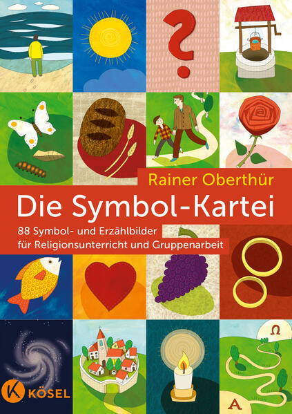 Warum bin ich auf der Welt? Wie sieht Gott aus?-Kinder tragen tiefe Gedanken und Vorstellungen über Mensch, Gott und Welt in sich. Doch lassen sich diese oft nicht in Worte fassen. Mithilfe der 88 Symbol- und Erzählbilder lernen Kinder, ihre Fragen und ihr Wissen zur Sprache zu bringen. Im 176-seitigen Begleitbuch werden in insgesamt 44 Zugängen die Themenfelder Mensch, Welt, Symbole, Bibel und Gott entfaltet. Die Kartei enthält die 40 Symbol-Motive aus dem „Buch der Symbole“ und viele weitere. 88 Symbol-Karten mit Materialien und Kopiervorlagen Für Schule, Kindergarten und Gemeinde Ausstattung: Mappe mit 88 4-farb. Symbolkarten, Begleitbuch mit 4-farb. Umschlag