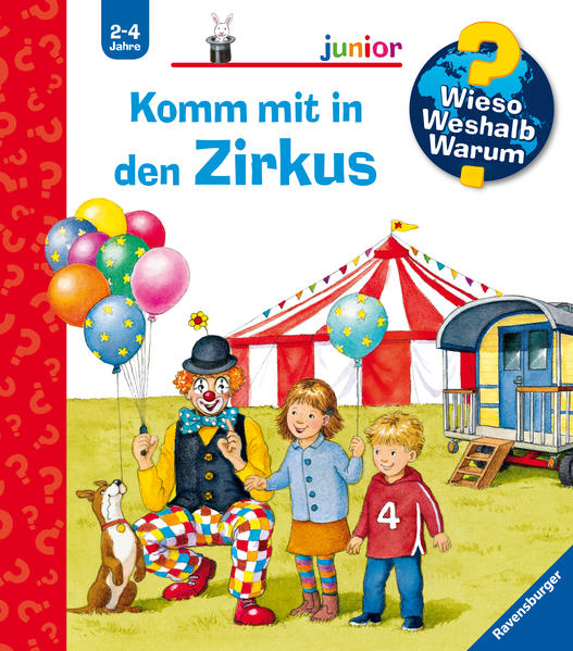 Die schillernde Zirkuswelt übt bereits auf die Allerkleinsten eine große Faszination aus. Dieser Band nimmt sie mit in einen kleinen Zirkus: Aus nächster Nähe erleben Kinder hier lustige Clowns, wagemutige Akrobaten und heimische Tiere wie Ziegen, Hunde oder Pferde. Zahlreiche Bewegungsklappen, die etwa artistische Kunststücke wie den Seiltanz veranschaulichen, bringen die Kleinen zum Staunen und Lachen. Wieso? Weshalb? Warum? junior Die Sachbuchreihe für Kinder von 2- 4 Jahren Jeden Tag entdecken Kinder etwas Neues - und haben viele Fragen. Wann kommt die Feuerwehr? Was machen die Tiere im Winter? Warum muss ich Zähne putzen? Die beliebte Sachbuchreihe Wieso? Weshalb? Warum? junior beantwortet die Fragen der Kinder auf Augenhöhe. Sie beleuchtet unterschiedlichste Themen aus ihrer Alltags- und Interessenswelt altersgerecht und mit viel Liebe zum Detail. Die Reihe ist speziell auf kleine Hände und die Bedürfnisse der Kleinsten angepasst. Klare und liebevolle Bilder, kurze Sachtexte sowie handliche Klappen, die Bewegungen veranschaulichen und überraschende und lustige Einblicke gewähren, ermöglichen Kindern, sich ihre Themen selbst zu erschließen. Der Spaß am eigenhändigen Entdecken, die liebevolle Umsetzung und die hochwertige Ausstattung garantieren langanhaltende Freude an jedem Buch.