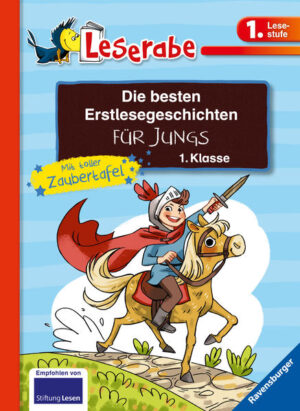 Ob Polizei, Gespenster, Ritter oder Indianer: Mit diesen spannenden Erstlesegeschichten für Jungs ab der 1.Klasse macht Lesenlernen richtig Spaß! Als besonderes Extra enthält der Band eine Zaubertafel mit lustigen Leselern- Übungen inklusive magischer Selbstkontrolle. Lesen lernen wie im Flug! Die Kinderbücher der Reihe Leserabe - 1. Lesestufe wurden mit Pädagogen entwickelt und richten sich an Leseanfänger ab der 1. Klasse. Kurze Texte in großer Fibelschrift sichern erste Leseerfolge und steigern die Lesekompetenz von Mädchen und Jungen ab 6 Jahren. Empfohlen von Stiftung Lesen, gelistet bei Antolin.