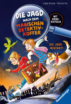 Überraschung! Zu ihrem siebten Geburtstag bekommen die Zwillinge Lukas und Marie einen geheimnisvollen Koffer geschenkt. Darin enthalten ist alles, was richtige Detektive brauchen: Eine Lupe, ein Fernglas, ein Stadtplan und vieles mehr. Doch schon bald stellt sich heraus, dass die Gegenstände im Koffer magische Fähigkeiten haben! Und auch ein tollpatschiges Ganovenpärchen ist hinter dem Koffer her... Ein geheimnisvoller Koffer aus Übersee steht im Mittelpunkt der neuen Erstlesereihe von Cally Stronk. Die Zwillinge Marie und Lukas bekommen ihn an ihrem siebten Geburtstag von ihrer Tante aus Übersee geschickt. Was hat es mit dem Koffer auf sich? Und warum sollen die Zwillinge vor Groß und Klein auf der Hut sein?Schon bald stellt sich heraus, dass die Gegenstände im Koffer magische Fähigkeiten haben! Doch auch ein tollpatschiges Ganovenpärchen ist hinter dem Koffer her... Damit beginnt eine abenteuerliche Jagd nach dem magischen Detektivkoffer! Und das Beste: Die Leser können den Zwillingen bei der Jagd nach dem Koffer behilflich sein, indem sie die im Buch enthaltenen Bilderrätsel lösen. Ideal zum Lesenlernen für alle Krimifans und Rätselknacker!