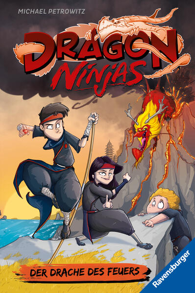 Diese Ninjas sind drachenstark! Die Dragon Ninjas Lian, Sui und Pepp müssen die zweite magische Waffe in ihren Besitz bringen, bevor der böse Drache O- Gonsho sie in seine Klauen bekommt. Denn wer das mächtige Blasrohr Fukiya besitzt, kann damit gewaltige Stichflammen erzeugen. Doch das Blasrohr wird von dem gierigen Drachen des Feuers in seinem Vulkanpalast bewacht. Um ihn zu überlisten, müssen die Freunde erst eine wertvolle seltene Perle finden … Ein geheimes Ninja- Internat. Vier magische Waffen. Und ein böser Drache, der sie in seinen Besitz bringen will ... Nur die Ninja- Schüler Lian, Sui und Pepp können seine Pläne durchkreuzen. Denn sie sind Dragon Ninjas! Drachenstarke Kinderbücher ab 8 Jahre über Mut, Freundschaft und Selbstbewusstsein. Eine tolle Geschenkidee für Jungen und Mädchen! Entdecke alle Abenteuer der „Dragon Ninjas“- Reihe: Band 1: Der Drache der Berge Band 2: Der Drache des Feuers Band 3: Der Drache des Himmels Band 4: Der Drache der Erde Band 5: Der Drache der Schatten Band 6: Der Drache des Wassers