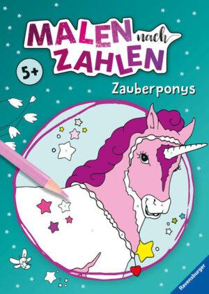 Zauberhafte Ponys malen wie die Profis - mit diesem Malbuch kein Problem! Es enthält viele wunderschöne Ausmalmotive rund um das Thema Zauberponys: beim Spielen, sich Verkleiden und Träumen im Mondschein. Die altersgerechten Motive und nummerierten Ausmalfelder machen das Weitermalen der Bilder kinderleicht. So entstehen im Handumdrehen perfekte Kunstwerke. Die Farbpalette der Motive entspricht handelsüblichen Stiftpackungen. Malen wie die Profis - das ist mit der Ravensburger Erfolgsreihe „Malen nach Zahlen“ kinderleicht: Alle Ausmalfelder enthalten Zahlen, die die Farben vorgeben. Die Ziffern sind gut lesbar, aber so zart, dass sie beim Übermalen verschwinden. Feld für Feld entstehen bunte, detailreiche Bilder. Und auch anspruchsvolle Motive wie Pferde oder Dinosaurier werden erfolgreich gemeistert. Die Reihe führt Mal- Angebote für vier Altersstufen (ab 3, ab 5, ab 7 und von 9- 99 Jahren) sowie motivierende Lern- Blöcke für Kinder von 5 - 8 Jahren. Für die Kleinen ab 3 Jahren haben die Malflächen farbige Zahlen und farbige Rahmenlinien. Die Titel ab 5 Jahren erleichtern das Malen allein über die Farbe der Zahlen. Hefte für Kinder ab 7 fordern bewusst die Feinmotorik. Und wer schon über 9 Jahre alt ist und Malen- nach- Zahlen- Fan, der findet hier extradicke Titel voller Malvorlagen, die kein Alter kennen.