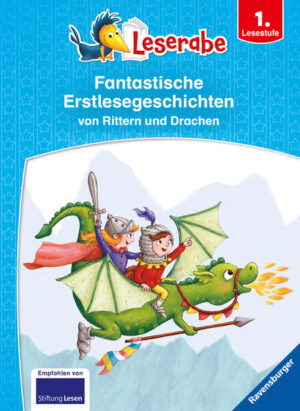 Der Fürst der Rätselburg gibt seinen Rittern drei knifflige Aufgaben. Wer sie als Erster löst, bekommt einen Schatz. Lisa schließt Freundschaft mit dem blauen Drachen Furio, der im Nullkommanichts die Schule auf den Kopf stellt. Zwei Leseraben- Geschichten in einem Band mit großer Fibelschrift und einfachem Wortschatz, die sich perfekt zum Lesenlernen eignen. Lesen lernen mit dem Ravensburger LeserabenDie 1. Lesestufe spricht Kinder an, die mit dem Leselern- Prozess begonnen haben, und bietet ideale Bücher für Leseanfänger. Kurze Textabschnitte, einfacher Wortschatz sowie die extragroße Fibelschrift erleichtern Kindern das Lesen. Leserätsel für Leseanfänger und spannende Geschichten machen das Lesenlernen zu einem echten Vergnügen.