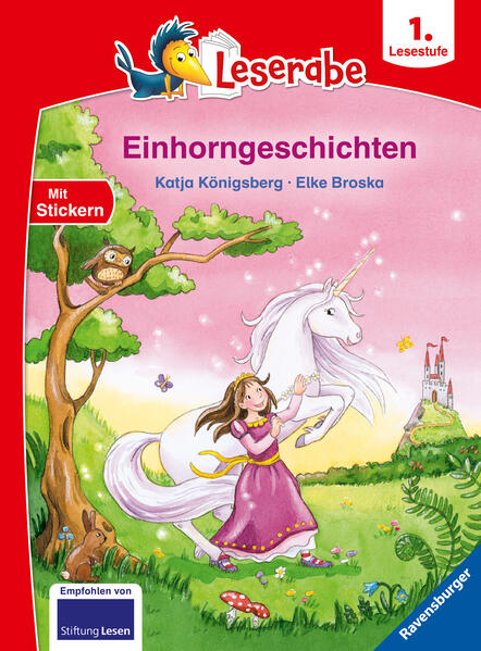 Eine mutige Prinzessin, ein verliebter Prinz, eine weise Fee und ein listiger Jäger begegnen dem schönsten Wesen des Märchenwaldes: dem Einhorn. Vier wahrhaft magische Geschichten. Lesen lernen wie im Flug! Die Kinderbücher der Reihe Leserabe - 1. Lesestufe wurden mit Pädagogen entwickelt und richten sich an Leseanfänger ab der 1. Klasse. Kurze Texte in großer Fibelschrift sichern erste Leseerfolge und steigern die Lesekompetenz von Mädchen und Jungen ab 6 Jahren. Mit Belohnungsstickern. Empfohlen von Stiftung Lesen, gelistet bei Antolin. Weitere Informationen auf leserabe.de. Es war einmal zu einer Zeit, als Märchen noch wahr wurden. Da konnte man Einhörnern in den Wäldern begegnen...Dieser Band enthält vier zauberhafte Geschichten von stolzen Einhörnern, mutigen Prinzessinnen, tapferen Rittern und edlen Königen. Ideal für Kinder ab der 1. Klasse.