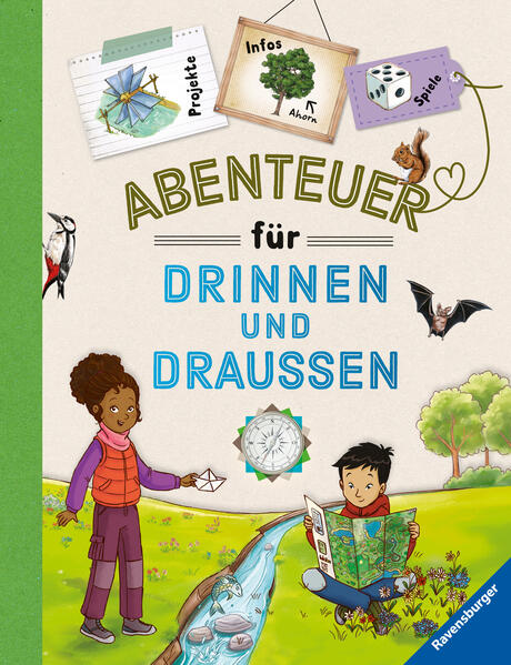 Hilft garantiert gegen Langeweile! Dieses Buch bietet Jungs und Mädchen jede Menge tolle Abenteuer für drinnen und draußen. Zu Hause, im Wald, in den Bergen oder am Meer - überall gibt es etwas zu entdecken, zu spielen, zu basteln oder zu experimentieren. Die Leser lernen die Kunst der Seemannsknoten, wie man sich anhand der Sterne orientiert oder wie man ein Baumhaus baut. Dazu gibt es spannende Fakten zu Sternbildern, Wolkenformen, Pflanzen- und Tierarten sowie vieles mehr. "Abenteuer für drinnen und draußen" ist ein idealer Begleiter, um jede Menge Spaß zu haben. Egal ob drinnen oder draußen in der Natur, dieses Buch bietet Kindern unzählige Möglichkeiten, sich zu beschäftigen. Es lädt zum kreative Basteln und zum Spielen ein. Es erklärt spannende Zaubertricks, Geheimcodes oder wichtige Erste- Hilfe- Maßnahmen, wie man das Wetter vorhersagt, seinen eigenen Kompass oder eine Schutzhütte im Wald baut und vieles mehr. Vom Fledermausnistkasten bis zum selbstgemachten Schlitten, vom Kaleidoskop für zuhause bis zum Floß für den Baggersee - hier finden alle das Abenteuer, das zu ihnen passt. Außerdem enthält dieses Handbuch ein wahres Sammelsurium an spannenden Fakten und wissenswerten Informationen, etwa zu Tier- und Pflanzenarten, Wetterphänomenen, Sternbildern, Mineralien oder den geheimnisvollen Kräften hinter den Gezeiten.