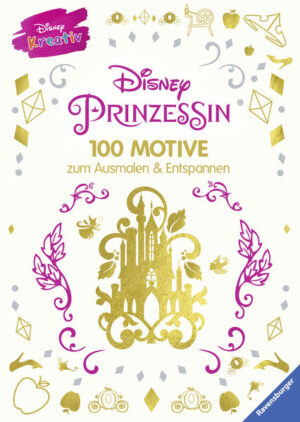 Arielle, Belle oder Cinderella - In diesem wunderschönen Malbuch gibt es über 100 zauberhafte Motive, Muster und Mandalas rund um die Disney- Prinzessinnen. Lass deiner Kreativität freien Lauf und tauche ein in die bezaubernde Märchenwelt.