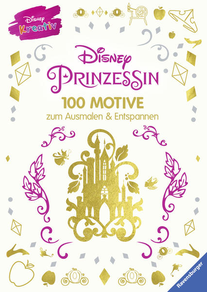 Arielle, Belle oder Cinderella - In diesem wunderschönen Malbuch gibt es über 100 zauberhafte Motive, Muster und Mandalas rund um die Disney- Prinzessinnen. Lass deiner Kreativität freien Lauf und tauche ein in die bezaubernde Märchenwelt.