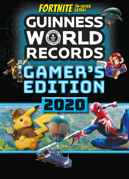 Ein Muss für alle Gamer Die Guinness World Records Gamer’s Edition 2020 ist das Handbuch Nummer 1 zum Thema Videound Computerspiele. Das meistverkaufte Computerspieljahrbuch steckt voller faszinierender Rekorde, heldenhafter Taten und grandioser Leistungen von Spielern und den Spielen, die sie lieben. Top- Helden und Top- Spiele Im Zentrum dieser Ausgabe: Virtuelle Helden der Spielewelt wie Super Mario, Lara Croft, Pikachu, Sonic, Link, Master Chief, Batman, Mickey Mouse, Crash Bandicoot und viele mehr! Über 100 fiktive Superhelden und ihre phänomenalen Spielwelten werden vorgestellt. Faszination Fortnite Ein Spezialkapitel widmet sich dem Sensationshit des Spielejahres. In Zusammenarbeit mit Epic, dem Entwickler von Fortnite, präsentiert die Guinness World Records Gamer’s Edition 2020 die erfolgreichsten Spieler, die beliebteste Ausrüstung und die wichtigsten in- game- events. Echte Fortnite- Fans können sich eigens kreierten Challenges stellen.