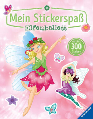 Der Titel enthält 12 verschiedene Szenen und über 300 zauberhafte Stickermotive rund um das Thema Elfenballett. Dieses Heft bietet Feenfans 12 abwechslungsreiche Szenen von der bunten Blumenwiese über magische Gärten und Wasserfälle bis zum zauberhaften Regenbogenschloss über den Wolken. Mit über 300 farbigen Stickern können diese Szenen gestaltet und zum Leben erweckt werden: mit zauberhaften Elfen, anmutigen Einhörnern und Zauberpferden, lustigen Waldtieren und vielem mehr.