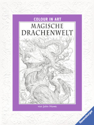 Entdecke die magische Welt der Drachen. Auf dem 1,36 m langen herausnehmbaren Leporello entfaltet sich nach und nach eine detailreich illustrierte Welt, die zum Ausmalen und Entspannen einlädt.