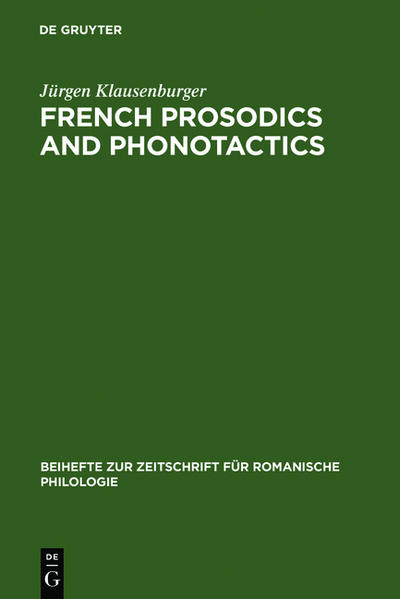 French prosodics and phonotactics: an historical typology | Jürgen Klausenburger
