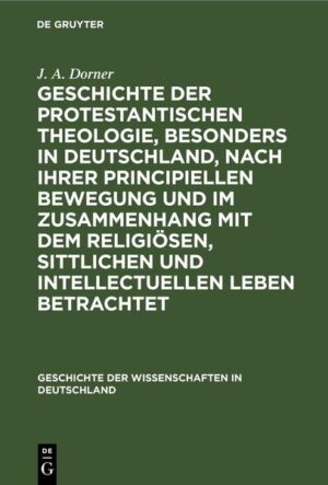 Frontmatter -- Einleitung -- Erstes Buch. Die Urzeit des Protestantismus -- Erster Hauptabschnitt. Die Vorbereitung des evangelischen Princips in negativer und positiver Beziehung -- Erste Abtheilung. Die negative Seite der Vorbereitung -- Zweite Abtheilung. positive Vorbereitung der Deformation -- Zweiter Hauptabschnitt. Die Reformation in ihrer anfänglichen Einheit und principiellen Grundlage, 1517—1525 -- Erste Abtheilung. Die lutherische Reformation -- Zweite Abtheilung. Die schweizerische Reformation bis zu ihrer ersten Symbolbildung und ihr Verhältniß zu der deutsche -- Dritter Hauptabschnitt. Die Ausgestaltung des doppelten evangelischen Lehrbegriffes bis zum symbolischen Abschluß, oder die Zeit von der ersten Formation evangelischen Bekenntnisses um 1530 bis zur zweiten 1580 und 1619 -- Erste Abtheilung. Die lutherische Kirche -- Zweite Abtheilung. Die reformirte Kirche Weiter symbolischer Formation -- Dritte Abtheilung. Die reformirte Kirche von Calvins Tod bis zur Dordrechter Synode -- Zweites Buch. Das Sonderleben der beiden evangelischen Confessionen -- Einleitung -- Erste Abtheilung. Die reformirte Kirche -- Zweite Abtheilung. Die lutherische Kirche von 1580—1800 -- Drittes Buch. Das neunzehnte Jahrhundert oder die Regeneration der evangelischen Theologie -- Erste Abtheilung. Die deutsche evangelische Kirche -- Zweite Abtheilung. Die reformirten Länder außerhalb Deutschlands im neunzehnten Jahrhundert -- Inhaltsverzeichnis