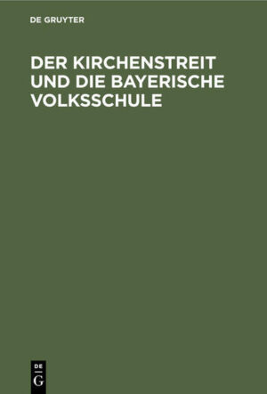 Frontmatter -- Vorwort -- I. Einleitung -- II. Zuständliches -- III. Vorschläge -- IV. Schlußbetrachtung