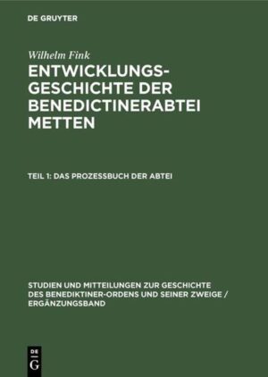 Frontmatter -- Einleitung -- Quellen -- Äbte und Mönche des Klosters Metten -- Verzeichnis der Äbte von Metten -- Zusammenstellung der Siegel des Stiftes Metten -- Verzeichnis der Prioren -- Verzeichnis der selbständigen Seelsorger der Pfarrei Metten -- Verzeichnis der Mettener Mönche, von denen sich in Inkunabeln Erwerbs- und Besitzvermerke finden -- Nekrologium -- Zusätze und Berichtigungen -- Zusammenstellung der Ordensnamen -- Inhaltsverzeichnis