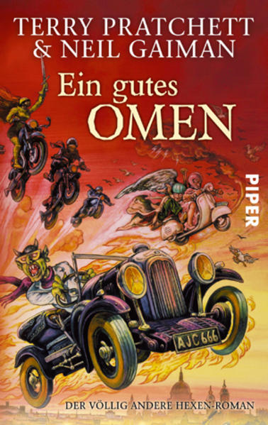 »Es war keine dunkle und stürmische Nacht. Eigentlich sollte es eine dunkle und stürmische Nacht sein, aber auf das Wetter ist eben kein Verlass.« Die Geburt des Antichristen steht unter keinem guten Stern. Eigentlich soll der junge Warlock von den finsteren Engeln Erziraphael und Crowley zum gefürchteten Höllenfürsten erzogen werden. Doch statt für die Apokalypse interessiert sich der Junge viel mehr für Baseball, seine Briefmarkensammlung und Kaugummi mit Bananengeschmack. Es stellt sich heraus, dass das Kind im Krankenhaus vertauscht wurde. Nun gilt es, den wahren Antichristen aufzuspüren. Zudem begreifen Erziraphael und Crowley, dass die Erde eigentlich doch gar keine so üble Gegend im Universum ist. Doch der Termin für den Weltuntergang rückt unaufhaltsam näher …