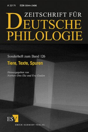 Tiere, Texte, Spuren | Norbert Otto Eke, Eva Geulen, Roland Borgards, Benjamin Bühler, Kyung-Ho Cha, Wolfgang Bunzel, Lars Friedrich, Martin Hainz, Henning Herrmann-Trentepohl, Vera Hofmann, Eva Johach, Bettina Mosbach, Gerhard Neumann, Cornelia Ortlieb, Dorothee Römhild, Gertrud Maria Rösch, Robert Savage, Dietmar Schmidt