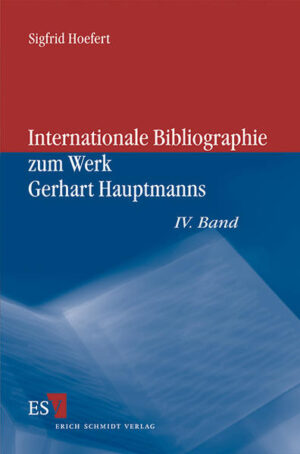 Internationale Bibliographie zum Werk Gerhart Hauptmanns | Bundesamt für magische Wesen