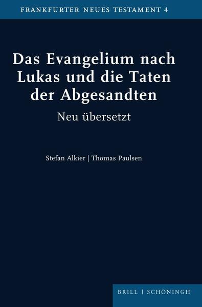 Der vorliegende 4. Band des Frankfurter Neuen Testaments bietet eine philologisch-kritische Neuübersetzung des Lukas-Evangeliums und der sogenannten Apostelgeschichte, die im Griechischen als "Taten der Abgesandten" betitelt ist. In der bewährten Zusammenarbeit eines Theologen und eines Altphilologen orientieren sich Stefan Alkier und Thomas Paulsen an der Semantik des Koine-Griechischen und ahmen weitgehend auch die griechische Satzstellung nach.So werden Leserinnen und Leser in die Lage versetzt, sich ein eigenes Bild vom theologischen und ästhetischen Gehalt dieser nur scheinbar vertrauten zentralen Werke der abendländischen Geistesgeschichte zu machen, das so wenig wie möglich durch vorgegebene Interpretationen vorgeprägt ist. Die Einleitung vergleicht Sprache und Stil der beiden Texte, stellt Gemeinsamkeiten und Differenzen fest, so dass fraglich wird, ob es sich nur um einen Verfasser handelte. Der Epilog befragt beide Texte bezüglich ihres Beitrags zu Prozessen kollektiver Identitätsbildung.