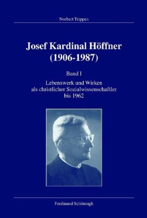 Joseph Kardinal Höffner ist als Bischof von Münster (1962-1969), als Erzbischof von Köln (1969-1987) und als Vorsitzender der Deutschen Bischofskonferenz (1976-1987) noch in der Erinnerung vieler Zeitgenossen. Doch dürften nur wenige wissen, welch große Bedeutung er auch als christlicher Sozialwissenschaftler hatte. Als es nach 1945 darum ging, den Sozialkatholizismus wieder zu beleben und der jungen Bundesrepublik eine tragfähige und zukunftweisende Sozialgesetzgebung zu schaffen, war Höffner der beinahe einzige Theologe, der nationalökonomische Kompetenz einbringen konnte: Nach seinem Theologiestudium und ersten Seelsorgeerfahrungen nämlich hatte er Staats- und Wirtschaftswissenschaften studiert, 1939 promovierte er bei Walter Eucken zum Dr. rer. pol. Ab 1949 wurde Höffner eine der entscheidenden Gestalten im 'Bund Katholischer Unternehmer'