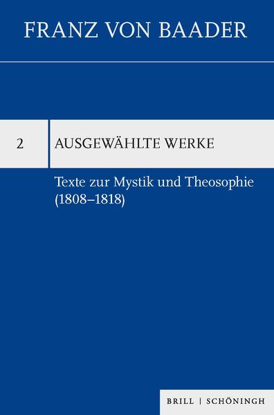 Diese vierbändige, wissenschaftliche Ausgabe präsentiert zentrale Werke des katholischen Theologen, Natur- und Sozietätsphilosophen Franz von Baader (1765-1841) erstmalig textkritisch ediert und durch erklärende Anmerkungen ausführliche Register und editorische Berichte erschlossen. Die Textauswahlreicht von Baaders Frühwerk bis in die späten Jahre hinein und beleuchtet so die zusammenhängende Entwicklung seines Philosophierens. Der zweite Band enthält sechs Abhandlungen aus Baaders mittlerer Schaffensperiode (1808-1818), dem Jahrzehnt, in dem sich in der persönlichen Begegnung zwischen Baader, Schelling, Ritter, Jacobi und Schubert die Konstellation der sogenannten Münchner Romantik ereignet. Die Texte zeigen in der Rezeption Böhmes und Saint-Martins die tiefere Verwandtschaft zwischen Baaders Mystik und naturphilosophischer Spekulation und stellen in exemplarischer Art und Weise den Übergang zu den späteren umfassenden Werken wie den »Fermenta Cognitionis« und der »Speculativen Dogmatik« dar.