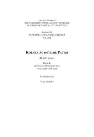 Kölner ägyptische Papyri (P.Köln ägypt.) | Bundesamt für magische Wesen