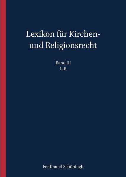 Blick ins BuchDas neue umfangreiche Referenzwerk für Kirchen- und Religionsrecht berücksichtigt über das staatliche Recht und das Kirchenrecht der katholischen und der evangelischen Kirche hinaus auch zentrale Inhalte des Kirchenrechts der orthodoxen Kirchen sowie des islamischen und jüdischen Rechts. Für Theologen und Juristen in Wissenschaft, staatlicher und kirchlicher Verwaltung sowie in der Seelsorge und der beruflichen Praxis bietet dieses unter Mitarbeit namhafter Wissenschaftlerinnen und Wissenschaftler erstellte Lexikon verlässliche Informationen auf aktuellem Stand. Die Lemmata des dritten Bandes (L-R) behandeln spezifische Themen wie „Laie“, „Menschenrechte“, „Naturrecht“, „Ökumene“, oder „Pfarrer“, als auch einschlägige Begriffe wie„Recht“, „Religionsfreiheit“, oder „Religionsunterricht“.