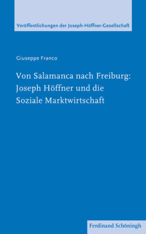 Die Prinzipien der christlichen Sozialethik haben im Laufe der abendländischen Geschichte ganz wesentlich zur ethisch-normativen Orientierung und zur sozialen Ausgestaltung marktwirtschaftlicher Ordnungssysteme beigetragen. Sie müssen aber immer wieder neu an die sich verändernden gesellschaftspolitischen Bedingungen der Gegenwart angepasst werden. Die vorliegende Arbeit setzt sich mit den akademischen Studien von Joseph Höffner auseinander, die das ökonomische und gesellschaftspolitische Denken der spätscholastischen Schule von Salamanca umfassen. Außerdem werden Höffners Beiträge zur Grundlegung der christlichen Gesellschaftslehre als systematisch-theologische Disziplin erarbeitet. Dabei wird der Versuch unternommen, die Konvergenz zwischen der christlichen Sozialethik und der Sozialen Marktwirtschaft sowie zwischen Höffner und der Enzyklika Caritas in veritate von Benedikt XVI. zu zeigen. Höffners Auffassungen sind von herausragender Aktualität für die heutige Gesellschaftskrise und bieten eine solide theoretische Fundierung der Wirtschaftsethik sowie eine Antwort auf die Frage nach der Identität und Relevanz der Katholischen Soziallehre.