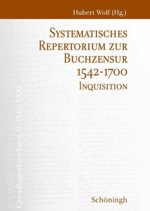 Systematisches Repertorium zur Buchzensur 15421700 | Bundesamt für magische Wesen