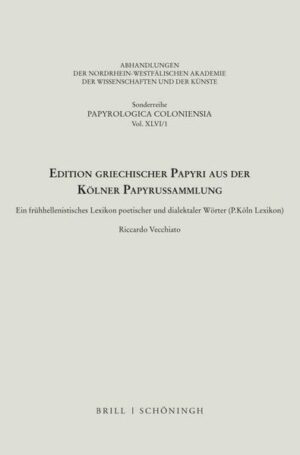 Edition griechischer Papyri aus der Kölner Papyrussammlung | Riccardo Vecchiato