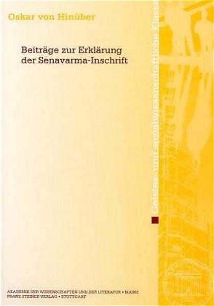 Beiträge zur Erklärung der Senavarma-Inschrift | Oskar von Hinüber