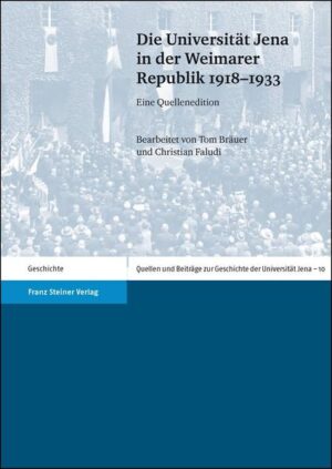 Die Universität Jena in der Weimarer Republik 19181933 | Bundesamt für magische Wesen