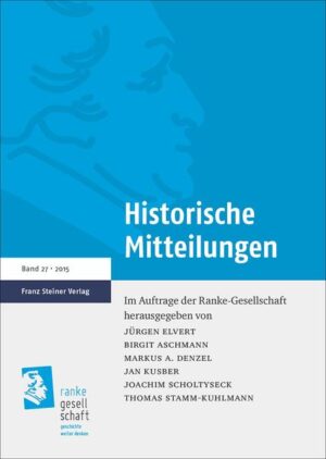 Historische Mitteilungen 27 (2015) | Bundesamt für magische Wesen