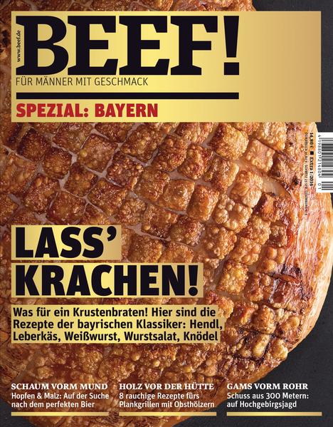 BEEF! ist Deutschlands erstes Food-Bookazine für Männer, die leidenschaftlich gern kochen, essen und genießen. In diesem Bayern-Spezial-Heft finden Sie die Rezepte der bayerischen Klassiker: Krustenbraten, Hendl, Leberkäs, Weißwurst, Wurstsalat und Knödel! Außerdem: Auf der Suche nach dem perfekten Bier