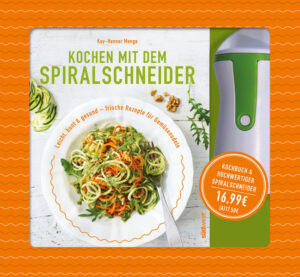 An die Spiralen, fertig, los! Hier kommt das Set für alle Gemüsefreunde und Low-Carb-Anhänger - mit dem hochwertigen Spiralschneider werden aus gesunden Zutaten ganz einfach Spaghetti, Spiralen oder Bänder. Im Buch liefern über 30 passende Rezepte von Pastinakennudeln über Kürbisspiralen bis Zucchinispaghetti leckere Abwechslung und frischen Genuss. Ab an den Spiralschneider!