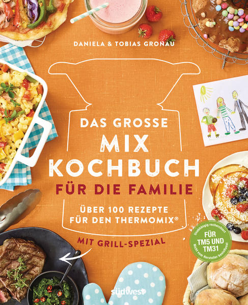 Thermomixen für Groß und Klein Unkompliziert, schnell und gleichzeitig gesund für die Familie kochen? Das ist ein Kinderspiel für unsere Lieblingsküchenmaschine. Über 100 Thermomix®-Rezepte für TM5 und TM31 bieten Klassiker und neue Ideen für den turbulenten Alltag und gemütliche Sonntage. Einfache Gerichte zum Mitmachen für die Kleinen sorgen für mehr Familienzeit. Praktische Leckereien für viele Esser ermöglichen endlich entspannte Kindergeburtstage und Familienfeste. Und auch am Grill erweist sich der Thermomix® als perfekter Partner. Kinderleicht thermomixen! Ausstattung: ca. 90 Farbfotos