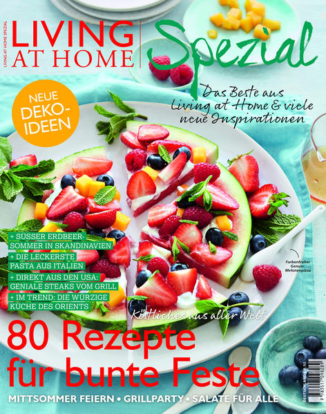 80 Rezepte aus aller Welt - für bunte Feste! Im Heft 25 gibt es Köstliches aus aller Welt - 80 Rezepte für bunte Feste: Süsser Erdbeersommer in Skandinavien - die leckerste Pasta aus Italien - geniale Steaks vom Grill direkt aus den USA - die würzige Küche des Orients. Weitere Themen sind Mittsommer feiern