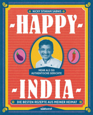 Die besten Originalrezepte aus ganz Indien In Happy India nimmt uns der gelernte Koch und Wahl-Chiemgauer Nicky Sitaram Sabnis mit auf eine kulinarische Reise durch sein Heimatland Indien. Auf 240 Seiten präsentiert er heißgeliebte Familienrezepte und Gerichte, die er während seiner Reisen und seiner Ausbildung kennengelernt hat. Nordindische Currys sind ebenso vertreten wie südindische Reisgerichte, cremige Dals und unzählige Auberginen-Variationen. Auch Streetfood, Getränke und zuckersüße, aromatische Desserts dürfen nicht fehlen. Insgesamt kommen so mehr als 150 authentische Rezepte zusammen, die sich mit frischen Zutaten auch bei uns problemlos zubereiten lassen. Kleine Geschichten aus dem indischen Alltag, Anekdoten zu den Gerichten, Bilder aus dem Familienalbum von Nicky Sabnis, von den Straßen der Metropolen und Dörfer lassen uns tief eintauchen in die Küche und Kultur dieses vielgestaltigen Subkontinents. Ausstattung: ca. 100 farbige Fotos und Illustrationen