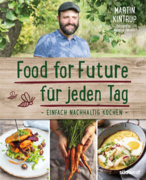 Eat greener Nachhaltig kochen ist nicht kompliziert und dauert nicht lange: Der Bestseller-Autor Martin Kintrup zeigt, wie der Umstieg auf die „grüne Küche“ leicht gelingt. Die klimafreundlichen Rezepte für herzhafte Snacks, abwechslungsreiche Salate und Bowls, Soulfood zum Sattessen sowie himmlische Desserts lassen sich auch im stressigen Familienalltag oder nach einem langen Arbeitstag mühelos zubereiten. Von Spinatsalat mit Erdbeeren über Grillgemüse-Lasagne bis hin zu Pudding mit Salzkaramell: Die meisten Köstlichkeiten sind vegetarisch oder vegan, außerdem sind einige nachhaltige Fleischgerichte enthalten. Für jedes Rezept braucht es nur wenige Hauptzutaten und nicht mehr als 30 Minuten Zeit. Der leidenschaftliche Koch und Hobbygärtner Martin Kintrup verrät zudem seine besten Tipps für einen nachhaltigen Vorratsschrank, saisonale Ernährung sowie kreative Resteverwertung. Ein inspirierendes Kochbuch für restlos guten Genuss! Ausstattung: Mit 60 Farbfotos