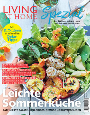 Leichte Sommerküche Leichte Sommerküche mit raffinierten Salaten, knackigem Gemüse und großem Grillvergnügen finden Sie in der neuen living at home spezial! Außerdem jede Menge DIY-Ideen und schnelle Deko-Tipps sowie -Low-Carb-Rezepte - so lecker, so angesagt! -Draussen geniessen - eine Tafel im Grünen und ein tolles Picknick am Strand -Einmachen und süsse Säfte - köstliches mit den Früchten der Saison Ausstattung: mit zahlreichen Farbfotos