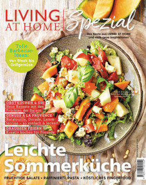 Leichte Sommerküche & tolle Barbecue-Ideen Und wieder gibt es das Beste aus Living at home und viele neue Inspirationen: -Leichte Sommerküche mit fruchtigen Salaten, raffinierter Pasta und köstlichem Fingerfood -Tolle Barbecue-Ideen von Steak bis Grillgemüse -Obstkuchen und Eis mit den neuen Früchten der Saison -Genuss à la Provence mit Ratatouille, Dorade und Lammterrine - so einfach und so lecker! -Draussen feiern - kreativ kochen für Freunde Ausstattung: mit zahlreichen Farbfotos