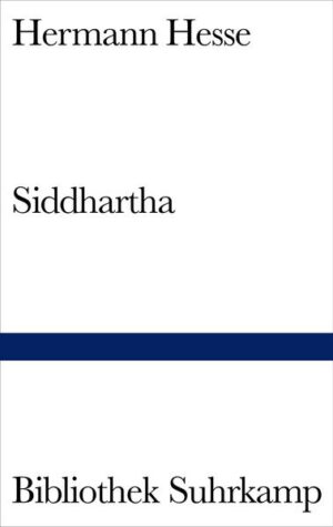 Siddhartha, 1953 im Suhrkamp Verlag erstmals erschienen und für Generationen zu einem Kultbuch geworden, ist die Legende von der Selbstbefreiung eines jungen Menschen aus den familiären und gesellschaftlichen Konventionen zu einem eigenständigen Leben, ein Buch über die Erkenntnis, daß Bewußtsein nicht überlieferbar ist durch Lehren, sondern nur durch eigene Erfahrung erworben werden kann. In diesem Text sucht Hesse zu ergründen, »was allen Konfessionen und allen menschlichen Formen der Frömmigkeit gemeinsam ist, was über allen nationalen Verschiedenheiten steht, was von jeder Rasse und von jedem Einzelnen geglaubt werden kann«.