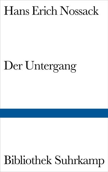 Im Jahre 1943, drei Monate nach dem - »Untergang Hamburgs«, hat Hans Erich Nossack Rechenschaft abgelegt über eine Katastrophe, deren Zeuge er war. »Das Schicksal hat es mir erspart, eine Einzelrolle dabei zu spielen... Für mich ging die Stadt als ein Ganzes unter, und meine Gefahr bestand darin, schauend und wissend durch Erleiden des Gesamtschicksals überwältigt zu werden.« Was unter dem Zwang des grauenvoll Erlebten niedergeschrieben wurde, ist ein Dokument - das Beweisstück, dennoch überlebt zu haben.