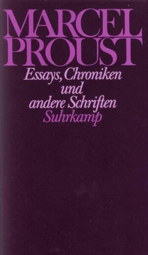 Der dritte Band der Frankfurter Proust-Ausgabe beschließt deren erste Abteilung »Erzählungen, Essays, Kleine Schriften«. Er enthält die kritischen Schritten Prousts mit Ausnahme derjenigen, die im zweiten Band bereits erschienen sind, und jener, die in den Jahren 1908-1909 im Zusammenhang mit dem von Proust geplanten Werk über Sainte-Beuve entstanden sind und die in einem späteren Band der »Frankfurter Ausgabe« erscheinen werden. Die Sammlung beginnt mit den Aufsätzen aus der Schulzeit, die Prousts literarische und literaturkritische Begabung erahnen lassen. Die folgenden Essays aus der Zeit von Freuden und Tage und Jean Santeuil zeigen Proust bald als einen auf seine literarische und mondäne Karriere bedachten Literaten, bald als einen das Wesen der Kunst ergründenden Ästhetiker. Der Chronist in Proust entfaltet sich in den großen Salon-Berichten aus den Jahren 1900-1904, der Ruskin-Kenner in zahlreichen Arbeiten aus derselben Zeit. Nach einer längeren, durch die Arbeit an der Recherche bedingten Pause findet Prousts kritisches Werk in den vier großen Essays aus den Jahren 1919-1921 über Jacques-Émile Blanche, Gustave Flaubert, Paul Morand und Charles Baudelaire den krönenden Abschluß. Wie in den vorangehenden Bänden beschäftigt sich der Kommentar weniger mit textkritischen Details als mit dem weitverzweigten Netz von literarischen Bezügen, die soweit wie möglich im Detail aufgedeckt werden.