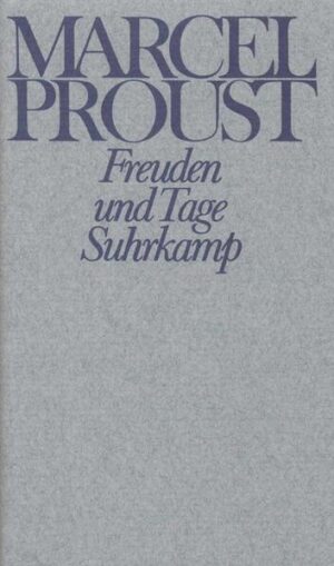 "Proust war zwanzig Jahre alt, als er die ersten Texte zu Les plaisirs et les jours schrieb. Von 1892 an veröffentlichte er in verschiedenen Zeitschriften Erzählungen, Skizzen, Prosagedichte und Gedichte, in denen er die literarischen und ideologischen Strömungen seiner Zeit aufgreift und reflektiert. Die meisten seiner frühen Texte hat Proust in Les plaisirs et les jours aufgenommen, sie durch neue ergänzt und zu einem kunstvollen Ganzen zusammengefügt. 1926 erschien unter dem Titel »Tage der Freuden« die erste deutsche Übersetzung von Les plaisirs et les jours. Die hier in Band 1 vorgelegte Neuübersetzung bringt zum erstenmal den vollständigen Text des Werkes