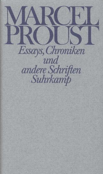 Der dritte Band der Frankfurter Proust-Ausgabe beschließt deren erste Abteilung »Erzählungen, Essays, Kleine Schriften«. Er enthält die kritischen Schritten Prousts mit Ausnahme derjenigen, die im zweiten Band bereits erschienen sind, und jener, die in den Jahren 1908-1909 im Zusammenhang mit dem von Proust geplanten Werk über Sainte-Beuve entstanden sind und die in einem späteren Band der »Frankfurter Ausgabe« erscheinen werden. Die Sammlung beginnt mit den Aufsätzen aus der Schulzeit, die Prousts literarische und literaturkritische Begabung erahnen lassen. Die folgenden Essays aus der Zeit von Freuden und Tage und Jean Santeuil zeigen Proust bald als einen auf seine literarische und mondäne Karriere bedachten Literaten, bald als einen das Wesen der Kunst ergründenden Ästhetiker. Der Chronist in Proust entfaltet sich in den großen Salon-Berichten aus den Jahren 1900-1904, der Ruskin-Kenner in zahlreichen Arbeiten aus derselben Zeit. Nach einer längeren, durch die Arbeit an der Recherche bedingten Pause findet Prousts kritisches Werk in den vier großen Essays aus den Jahren 1919-1921 über Jacques-Émile Blanche, Gustave Flaubert, Paul Morand und Charles Baudelaire den krönenden Abschluß. Wie in den vorangehenden Bänden beschäftigt sich der Kommentar weniger mit textkritischen Details als mit dem weitverzweigten Netz von literarischen Bezügen, die soweit wie möglich im Detail aufgedeckt werden.