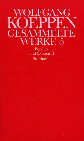 Der fünfte Band der Gesammelten Werke Wolfgang Koeppens stellt Bereichte und Skizzen vor - und damit den Autor als reportierenden Chronisten, der nicht nur festhält, was ihm vor Augen kommt, sondern der in jedem Gegenstand, in jedem Geschehen das dabei Besondere, oft unauffällig Charakteristische sieht. Dies betrifft die journalistischen Arbeiten aus den zwanziger Jahren genauso wie die reflektierenden Erinnerungen aus den siebziger und achtziger Jahren. Was den Schriftsteller ausmacht, ist die Tatsache, daß er, auch wenn es »nur« um Berichte und Skizzen geht, über alles scheiben kann und dennoch mit jedem Text fesselt, weil bei ihm auch das auf den ersten Blick unbedeutende Details ein wichtiges Moment beim Erzählen ist, Sinn erhält im großen Ganzen einer - auch keinen - Prosaarbeit. Ob es sich um eine Beobachtung in einer Straße, um ein Frühstückscafé oder um eine Darbietung im Varieté handelt, ob um Dreharbeiten zu einem Film oder um die Zahnbürste eines berühmten Mannes - Wolfang Koeppen beschreibt auch das eher Marginale mit narrativer Meisterhaft. Was das wohl Wichtigste an diesem fünften Band der Gesammelten Werke ist: viel Unbekanntes ist zu entdecken. Eine ganze Reihe von Texten ist nie in Buchform publiziert worden, war nur in Archiven - und dort schwer - zugänglich, ist also einem größeren Publikum bislang verborgen geblieben. Die »neuen« Texte zeigen zwar keinen »neuen« Koeppen, denn immer spricht der Autor ganz unverkennbar mit der ihm eigenen Stimme, aber sie verdeutlichen, daß Wolfang Koeppen offenbar jedem Stoff etwas abzugewinnen vermag, daß es nicht gibt, was für den Schriftsteller reizlos ist.