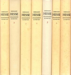 1957, anlässlich von Hesses 80. Geburtstag, brachte der Suhrkamp Verlag die erste geschlossene Ausgabe seiner Gesammelten Schriften in sieben Bänden heraus.