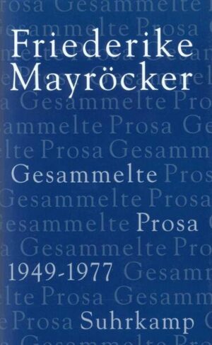Es wäre ein fadenscheiniges Unterfangen, wollte man angesichts Friederike Mayröckers zwischen 1949 und 1977 entstandenen Prosaarbeiten ein geschlossenes Gesamtbild suggerieren. Zu unterschiedlich sind die Texte, was ihre Anlage und Gestalt angeht, zu sehr haben sich in der entsprechenden Zeit auch die Literatur, der Blick auf sie und nicht zuletzt die Lebensbedingungen verändert, unter denen die Autorin geschrieben hat. Dieser erste von insgesamt fünf Bänden dokumentiert nicht, wie man meinen könnte, ein Frühwerk, sondern vereinigt Texte aus neunundzwanzig Jahren. Die frühesten Prosastücke sind, bei aller Aufmerksamkeit, die der Außenwelt gilt, Selbstgespräche, gelegentlich auch direkt an andere Personen gerichtete poetische Mitteilungen. In Friederike Mayröckers Prosa der sechziger Jahre werden Gespräche geführt, werden Gespräche aufgezeichnet, dialogische Strukturen angewandt. Anfang der siebziger Jahre beginnt Friederike Mayröcker mit der Arbeit an größeren Prosazusammenhängen. Die Dimension der Mehrstimmigkeit bleibt dabei erhalten, Friederike Mayröckers Figuren imitieren keine Personen, sondern scheinen eher einer Vielzahl von Beteiligten ihre Stimme zu leihen. (Marcel Beyer)
